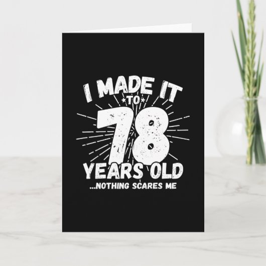 Grappige 78e verjaardag citaat sarcastisch 78 jaar kaart (Voorkant)
