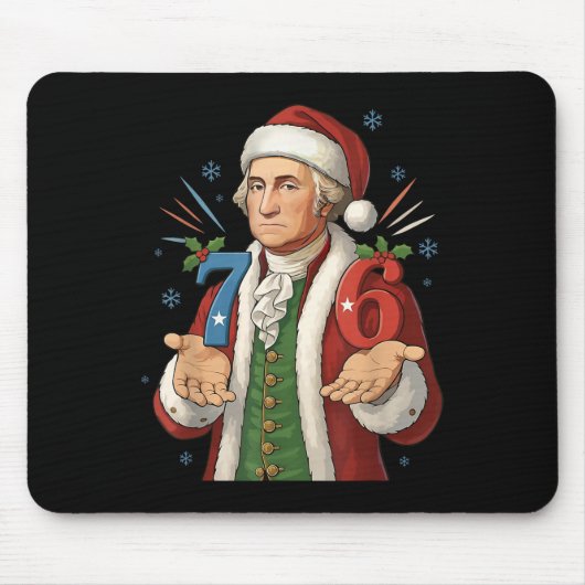 Grappige 7-6 6-7 George Washington Sinterklaas 67 Muismat (Voorkant)