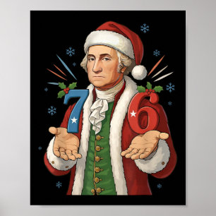 Grappige 7-6 6-7 George Washington Sinterklaas 67 Poster