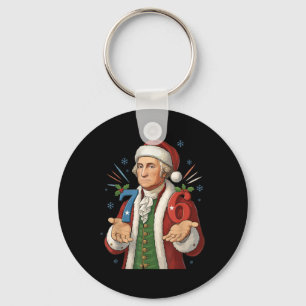 Grappige 7-6 6-7 George Washington Sinterklaas 67  Sleutelhanger