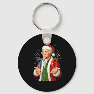 Grappige 7-6 6-7 George Washington Sinterklaas 67 Sleutelhanger