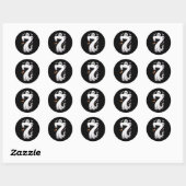 Grappige 7 Ghost Meme Halloween Kostuum Matching D Ronde Sticker (Vel)