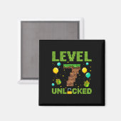 Grappige 7e verjaardag jongen gamer level 7 ontgre magneet (Voorkant / Achterkant)