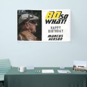 Grappige 80 dus wat Quote Foto 80ste verjaardagsfe Spandoek (Beurs)