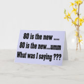 Grappige 80e verjaardag - 80 is het nieuwe..... kaart (Gele Bloem)