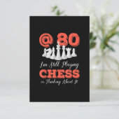 Grappige 80e verjaardag gift - 80 jaar oude schaak kaart (Staand voorkant)