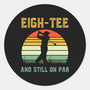 Grappige 80e verjaardag Golf grap Golfen 80-jarige Ronde Sticker
