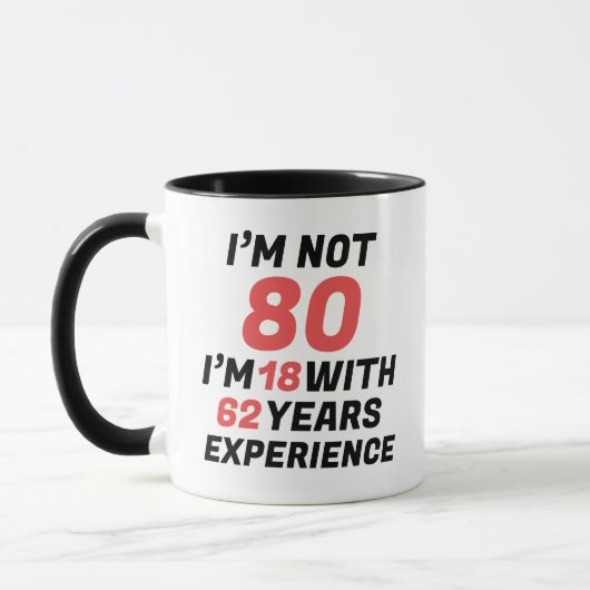 Grappige 80e verjaardag koffie mok (Links)