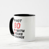 Grappige 80e verjaardag koffie mok (Voorkant links)