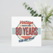 Grappige 80e verjaardag ouderwets kaart (Staand voorkant)