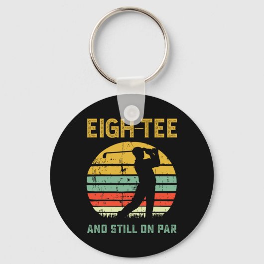 Grappige 80ste verjaardag golf grap golfen 80-jari sleutelhanger (Voorkant)
