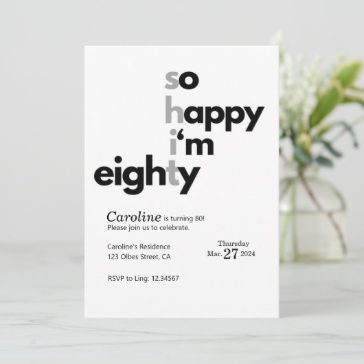 Grappige 80ste verjaardag Grappige humor Hilarious Kaart (Staand voorkant)