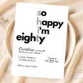 Grappige 80ste verjaardag Grappige humor Hilarious Kaart