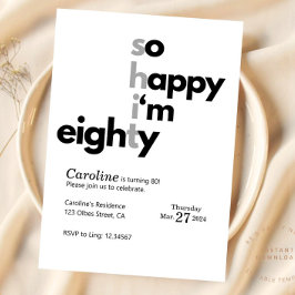 Grappige 80ste verjaardag Grappige humor Hilarious Kaart