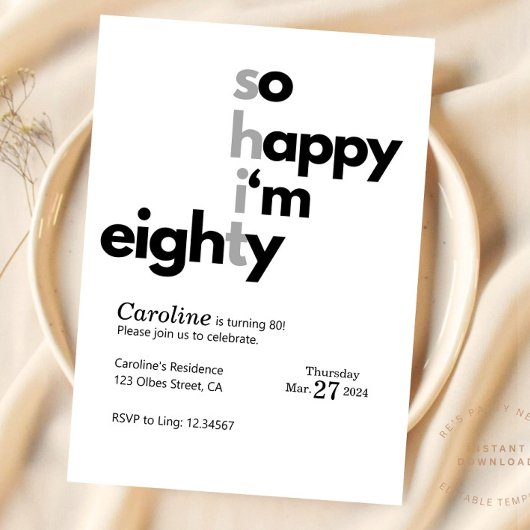 Grappige 80ste verjaardag Grappige humor Hilarious Kaart