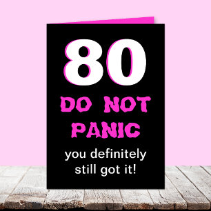 Grappige 80ste Verjaardag Kaart voor Vrouwen