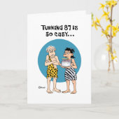 Grappige 87ste verjaardag kaart (Gele Bloem)