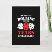 Grappige 8e verjaardag koppels 8 jaar getrouwd kaart (Voorkant)