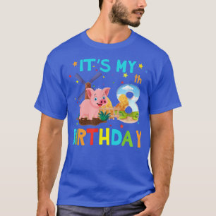 Grappige 8e verjaardagsshirt Varkensshirt 8 jaar o T-shirt