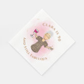 Grappige 90 en Fabulous Gold Pink Fun 90th Verjaar Servet (Hoek)
