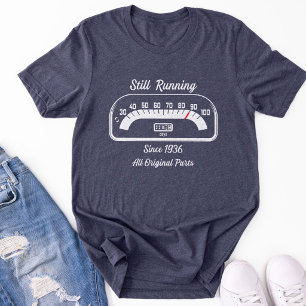 Grappige 90e verjaardag Teller Kilometerstand Oldt Tri-Blend Shirt