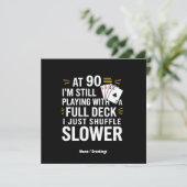 Grappige 90e verjaardagscadeaukaarten Volledig dek Kaart (Staand voorkant)