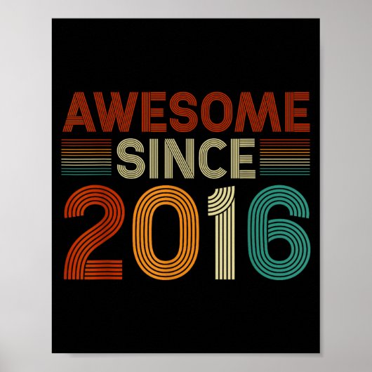 Grappige 9-jarige geweldig sinds 2016 verjaardag z poster (Voorkant)