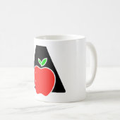 Grappige A Voor Appel  Koffiemok (Voorkant rechts)