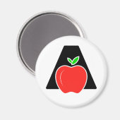 Grappige A Voor Appel Magneet (Voorkant / Achterkant)