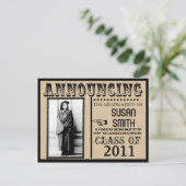 Grappige aangepaste Afstuderen Kaart (Staand voorkant)