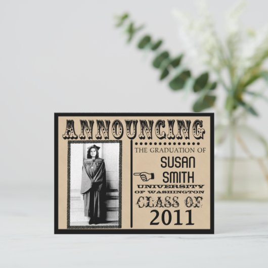 Grappige aangepaste Afstuderen Kaart (Staand voorkant)
