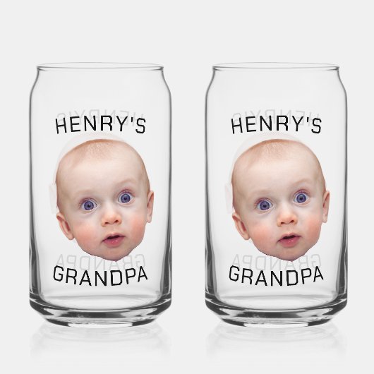 Grappige aangepaste Baby gezicht Blikvorm Glas (Voorkant)