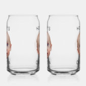 Grappige aangepaste Baby gezicht Blikvorm Glas (Links)