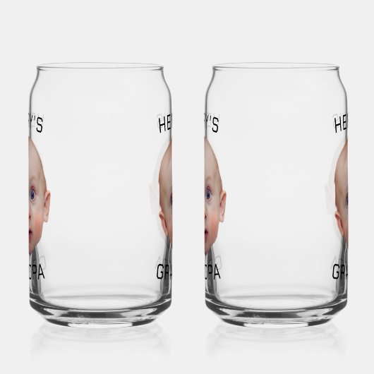 Grappige aangepaste Baby gezicht Blikvorm Glas (Rechts)