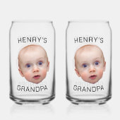 Grappige aangepaste Baby gezicht Blikvorm Glas (Achterkant)