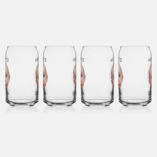 Grappige aangepaste Baby gezicht Blikvorm Glas (Rechts)