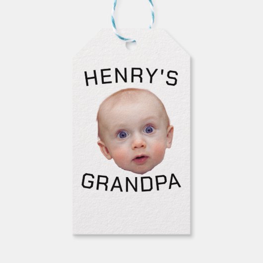 Grappige aangepaste Baby gezicht Cadeaulabel (Achterkant)