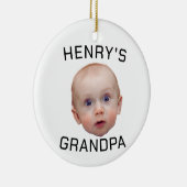 Grappige aangepaste Baby gezicht Keramisch Ornament (Rechts)