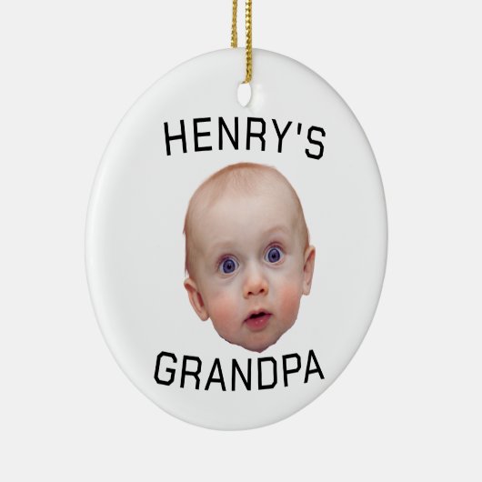 Grappige aangepaste Baby gezicht Keramisch Ornament (Rechts)