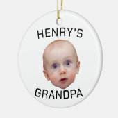 Grappige aangepaste Baby gezicht Keramisch Ornament (Links)