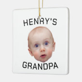Grappige aangepaste Baby gezicht Keramisch Ornament (Links)