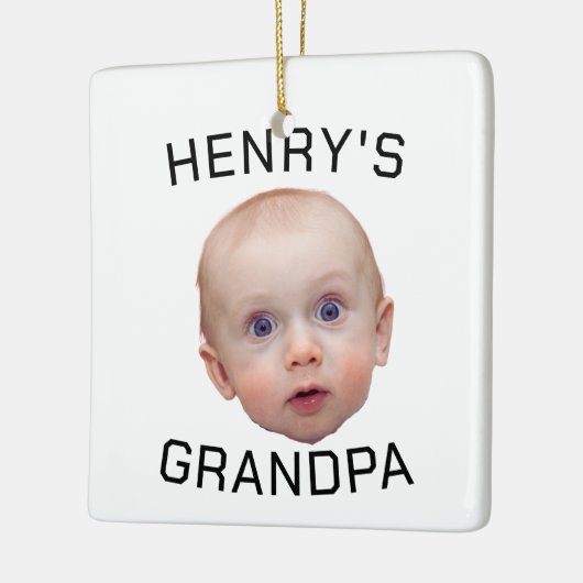 Grappige aangepaste Baby gezicht Keramisch Ornament (Links)