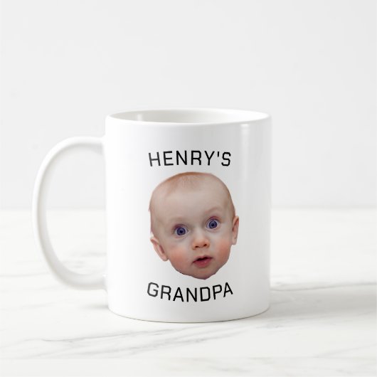 Grappige aangepaste Baby gezicht Koffiemok (Links)
