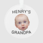 Grappige aangepaste Baby gezicht Ornament (achterkant)
