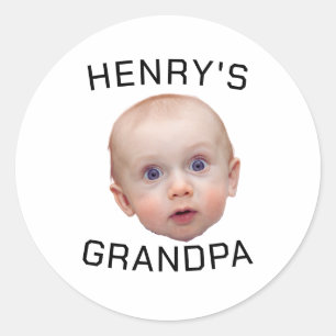 Grappige aangepaste Baby gezicht Ronde Sticker