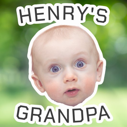 Grappige aangepaste Baby gezicht Sticker
