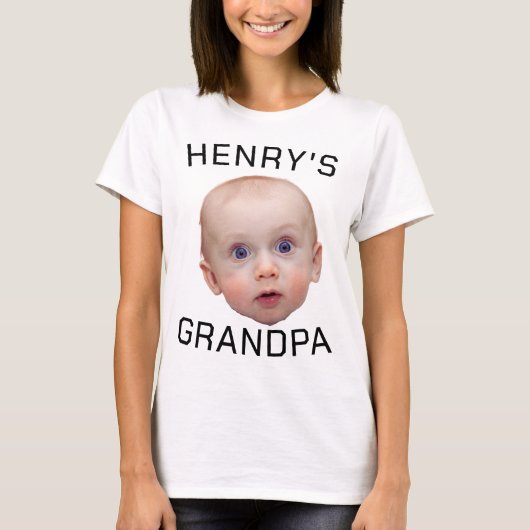 Grappige aangepaste Baby gezicht T-shirt (Voorkant)