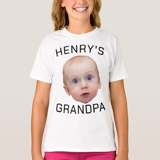 Grappige aangepaste Baby gezicht T-shirt (Voorkant)