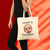 Grappige aangepaste Baby gezicht Tote Bag