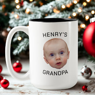 Grappige aangepaste Baby gezicht Tweekleurige Koffiemok